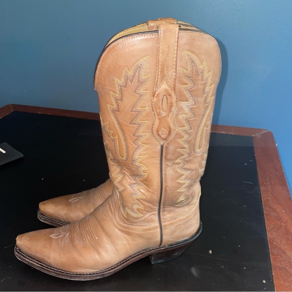 Old West women’s Tan Canyon cowboy boots - size 8 - Picture 8 of 8